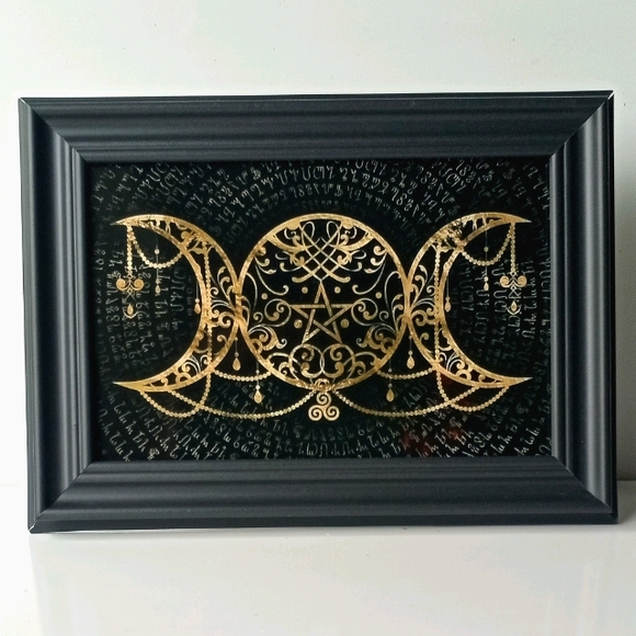 Wiccan Witchy Moon Phase Pagan Gothic Art Decor pagan Goth Hippie Art Jewelry - Picture 5 of 9